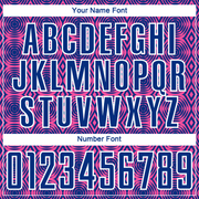 Custom Pink Royal-White Geometric Shapes Sublimation Soccer Uniform Jersey