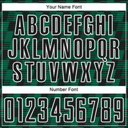 Custom Black Kelly Green-White Line Sublimation Soccer Uniform Jersey