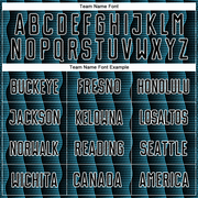 Custom Black Panther Blue-White Geometric Shape Sublimation Soccer Uniform Jersey