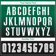 Custom Kelly Green White-Black Sublimation Long Sleeve Fade Fashion Soccer Uniform Jersey