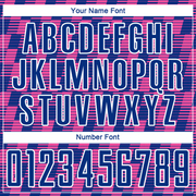 Custom Royal Pink-White Line Sublimation Soccer Uniform Jersey