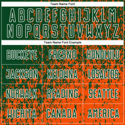 Custom Green Orange-White Abstract Fragment Art Sublimation Soccer Uniform Jersey