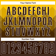 Custom Gold Brown-White Sublimation Soccer Uniform Jersey