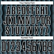 Custom Black Shadow Blue-White Geometric Shape Sublimation Soccer Uniform Jersey