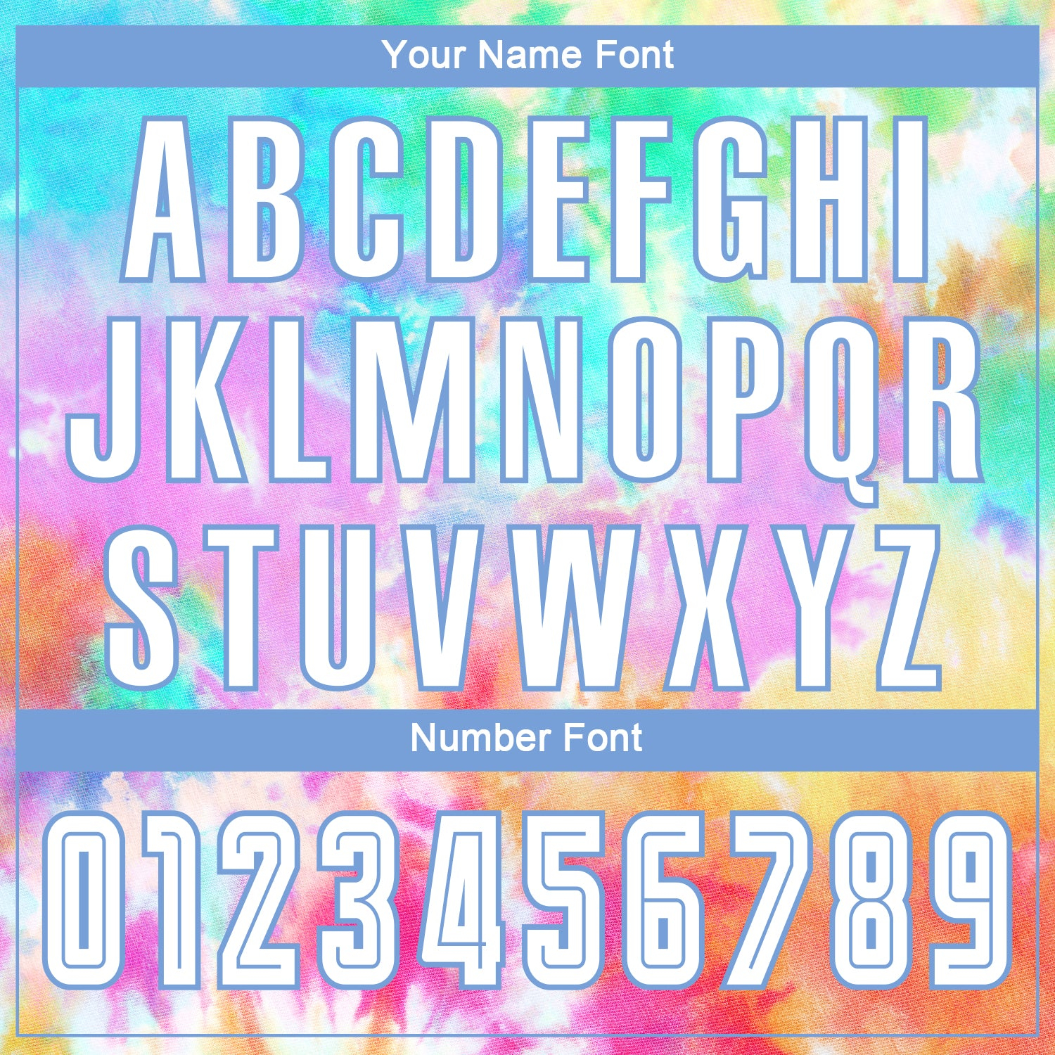 Custom Tie Dye White-Light Blue Sublimation Soccer Uniform Jersey