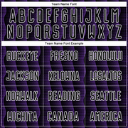 Custom Black Purple-White Geometric Shape Sublimation Soccer Uniform Jersey