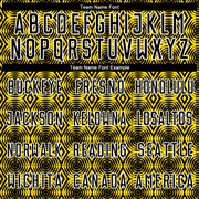 Custom Yellow Black-White Geometric Shapes Sublimation Soccer Uniform Jersey