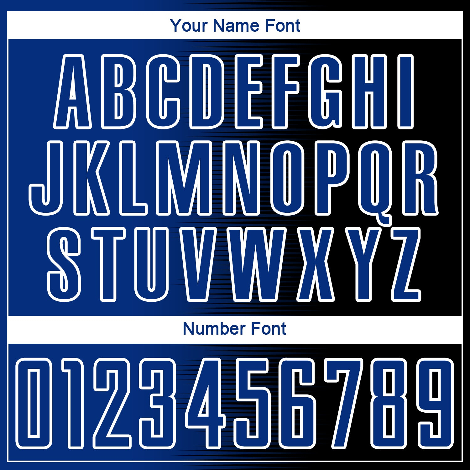 Custom Black Royal-White Gradient Line Sublimation Soccer Uniform Jersey