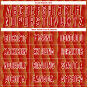 Custom Red Old Gold-White Geometric Shape Sublimation Soccer Uniform Jersey