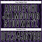 Custom Black Purple-White Geometric Shape Sublimation Soccer Uniform Jersey