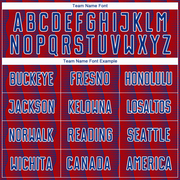 Custom Red Royal-White Geometric Shape Sublimation Soccer Uniform Jersey