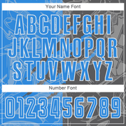 Custom Graffiti Pattern Powder Blue-Steel Gray Scratch Sublimation Soccer Uniform Jersey