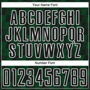 Custom Black Green-White Line Sublimation Soccer Uniform Jersey