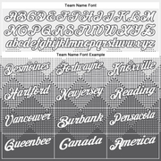 Custom White Steel Gray 3D Pattern Design Gradient Square Shape Performance Polo Shirt