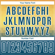 Custom Yellow US Navy Blue-White Geometric Triangle Sublimation Soccer Uniform Jersey