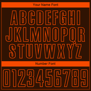 Custom Brown Orange Sublimation Soccer Uniform Jersey