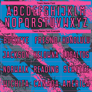 Custom Powder Blue Pink-White Sublimation Soccer Uniform Jersey