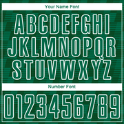 Custom Kelly Green Green-White Line Sublimation Soccer Uniform Jersey