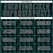 Custom Black Teal-White Geometric Shape Sublimation Soccer Uniform Jersey