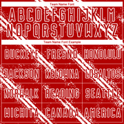 Custom Red White Sublimation Soccer Uniform Jersey