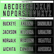 Custom Black Pea Green-White Gradient Line Sublimation Soccer Uniform Jersey