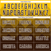 Custom Gold Brown-White Sublimation Soccer Uniform Jersey