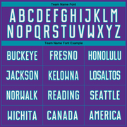 Custom Purple White-Teal Pinstripe Fade Fashion Sublimation Soccer Uniform Jersey