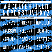 Custom Black White-Powder Blue Splash Sublimation Soccer Uniform Jersey