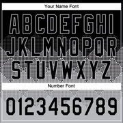 Custom Black Gray 3D Pattern Gradient Square Shapes Two-Button Unisex Softball Jersey