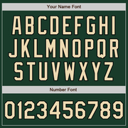 Custom Green Black Pinstripe Cream Two-Button Unisex Softball Jersey