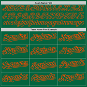 Custom Kelly Green Orange Pinstripe Orange Two-Button Unisex Softball Jersey