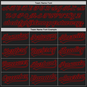 Custom Black Black-Red Two-Button Unisex Softball Jersey