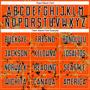 Custom Orange Black-Old Gold Abstract Fragment Art Sublimation Soccer Uniform Jersey