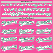 Custom Pink White-Kelly Green Two-Button Unisex Softball Jersey