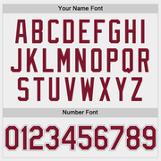 Custom White Crimson-Gray Two-Button Unisex Softball Jersey