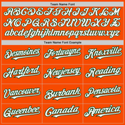 Custom Orange Green Pinstripe White Two-Button Unisex Softball Jersey