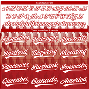 Custom White Red 3D Pattern Lines Two-Button Unisex Softball Jersey