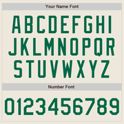 Custom Cream Kelly Green Pinstripe Kelly Green Two-Button Unisex Softball Jersey