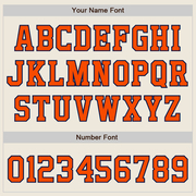 Custom Cream Orange-Navy Two-Button Unisex Softball Jersey