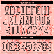 Custom Medium Pink Black 3D Pattern Design Tropical Hawaii Flamingo Performance T-Shirt