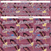 Custom Burgundy White 3D Pattern Design Feather Performance T-Shirt