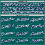 Custom Teal Navy-White Performance T-Shirt