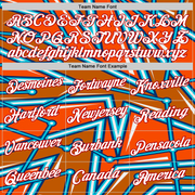 Custom Orange US Navy Blue Lakes Blue-Red 3D Esports Performance T-Shirt