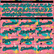 Custom Pink Aqua-Black 3D Pattern Design Summer Holiday Fish Performance T-Shirt