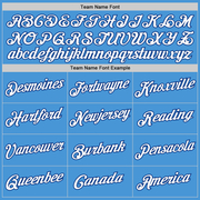 Custom Powder Blue Royal-White Performance T-Shirt