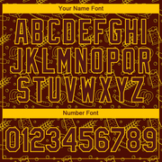 Custom Brown Yellow 3D Pattern Design Oktoberfest Beer Festival Performance T-Shirt