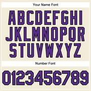 Custom Cream Purple-Black Performance T-Shirt