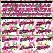 Custom White Pink-Black 3D Pattern Design Tropical Hawaii Flamingo Performance T-Shirt