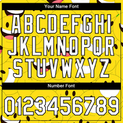 Custom Gold White-Black 3D Pattern Design Smile Emoji Performance T-Shirt