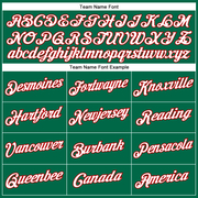 Custom Kelly Green White-Red Performance T-Shirt